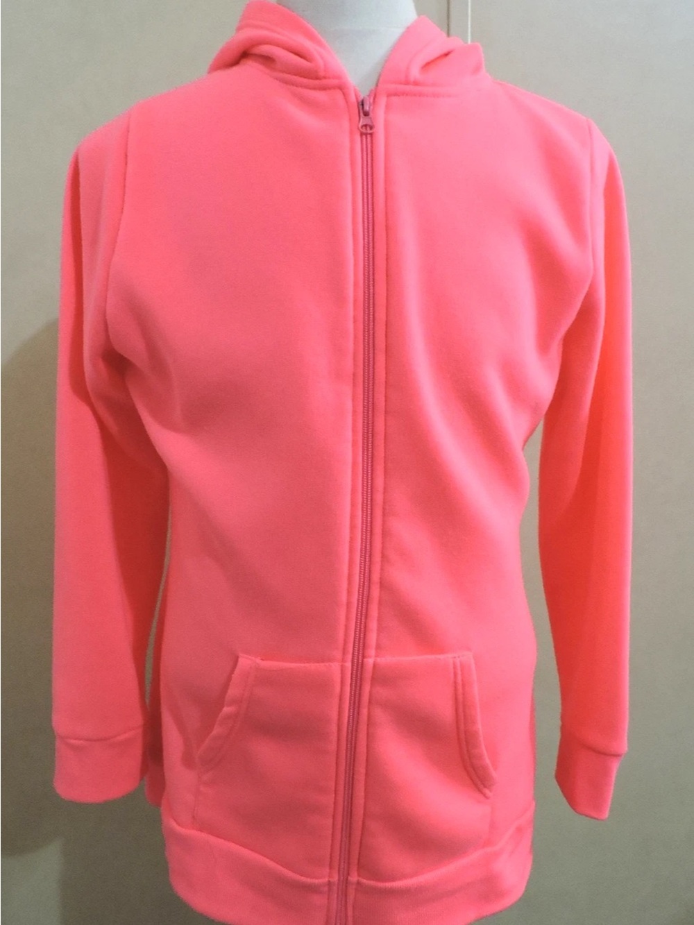 Bobbie Brooks Bright Pink Jogging Hoodie Jacket Size 1X